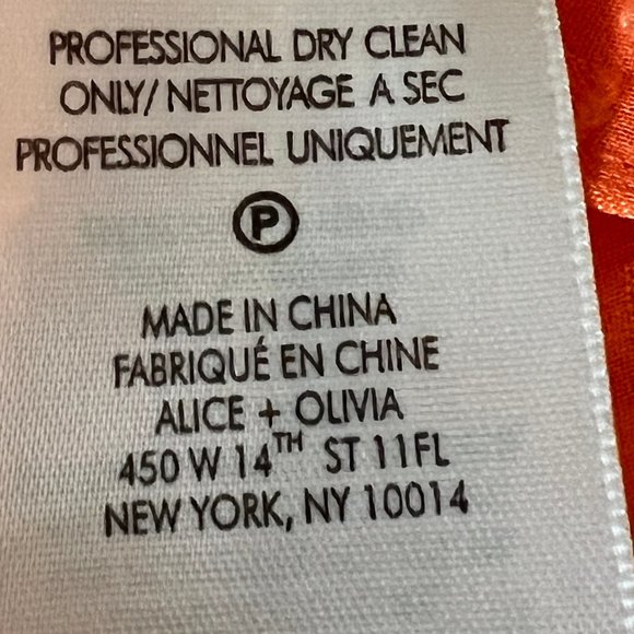 Like new! Alice + Olivia Orange Sheer Ruffled Sleeve Blouse Top Size Med… - Picture 11 of 12